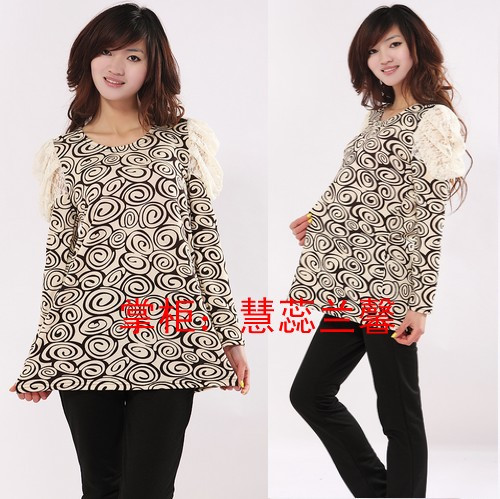 Free shipping Autumn basic shirt maternity top autumn leopard print fabric soft long-sleeve 11803