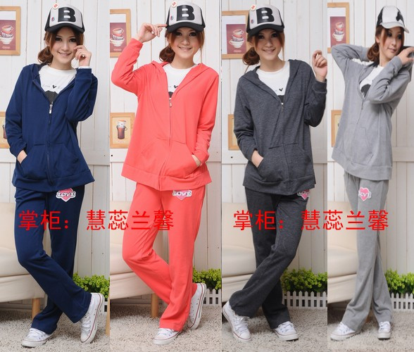 Free shipping Autumn casual maternity clothing autumn maternity top sports casual set 8219 1109