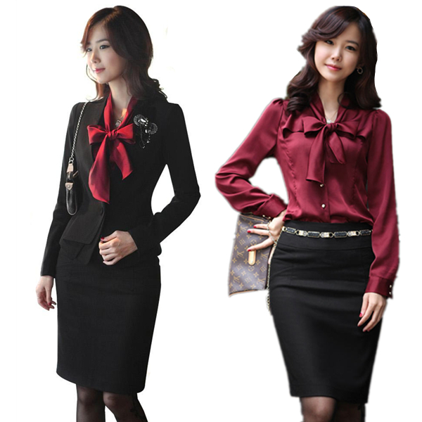 Free shipping Autumn clothing ol slim long-sleeve work wear plus size autumn women's suit formal skirt suits