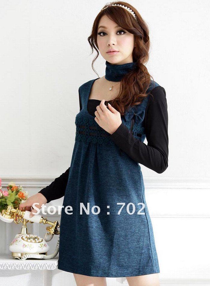 Free Shipping! Autumn Cute Temperament Above Knee Lady Princess Dress Holiday Sale