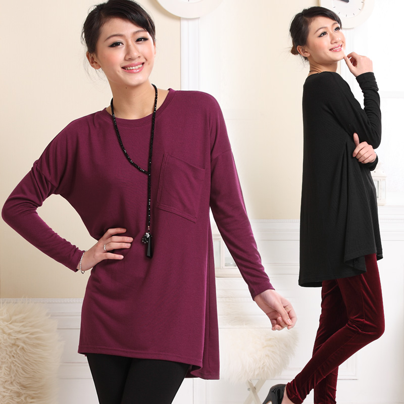 Free shipping Autumn loose bag top o-neck fashion maternity clothing