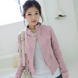 Free shipping Autumn slim all-match spring leather clothing