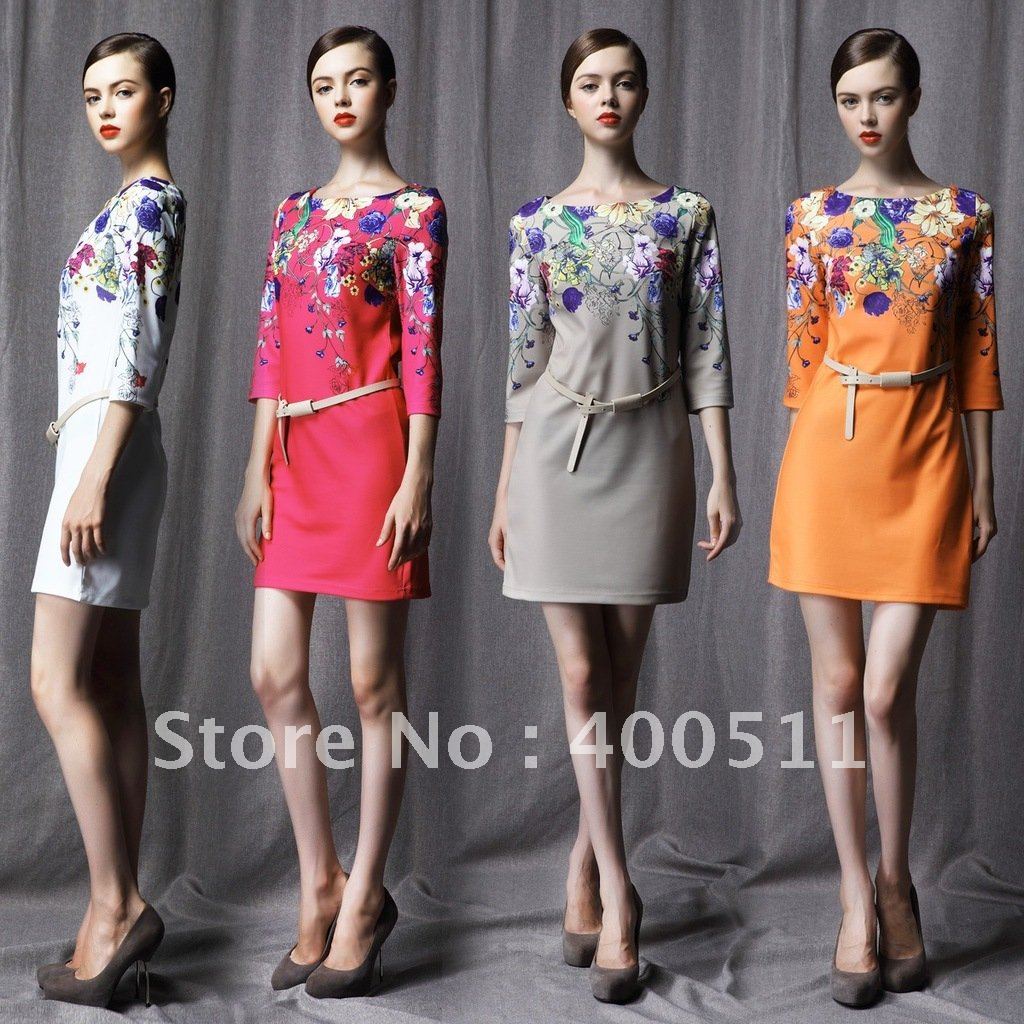 free shipping autumn vintage elegant print novelty dress LQ1060Q