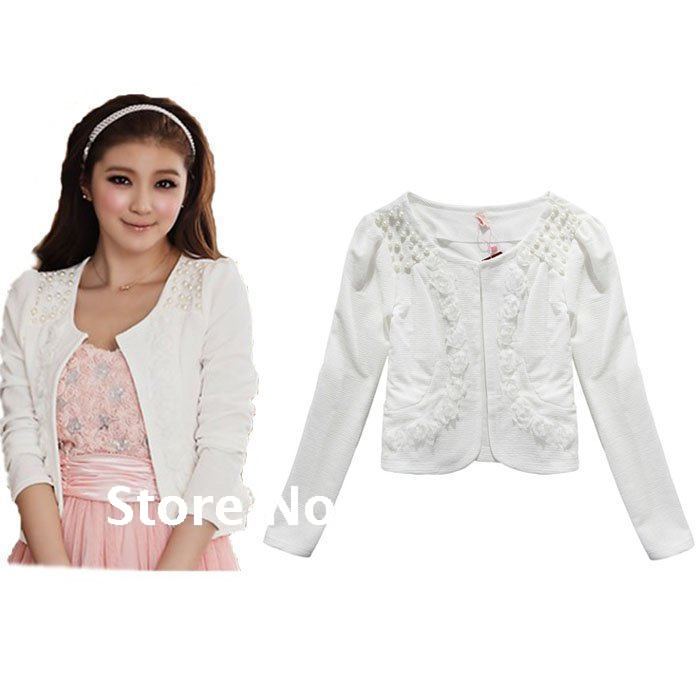 Free Shipping! Autumn & Winter Plus Size Fashion Beaded Lace Lady  Jackets Holiday Sale