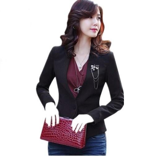 Free shipping autumn Women blazer slim small suit jacket female coat