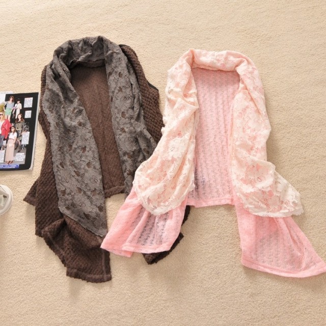 Free shipping B-5 female spring cape cardigan lace irregular sweep OL 0.25 outfit