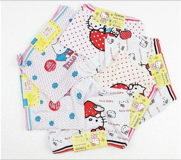 free shipping!! baby girl newcome cartoon panties  kitty straight angle panties  various designs  cotton panties  24pcs/lot