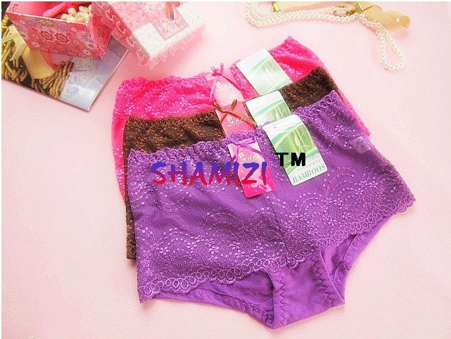 Free shipping Bamboo charcoal fiber sexy bud silk Ladies Panties 2012 perspective modyer pure cotton briefs in waist 10pcs/lots