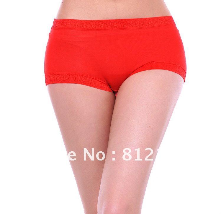 Free Shipping Bamboo Fiber Tracelessness Waist Panties Women's Underwear Briefs Knickers