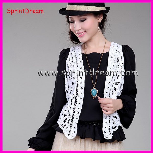 Free shipping battenburg lace lady weskit fashion weskit fashion waistcoat