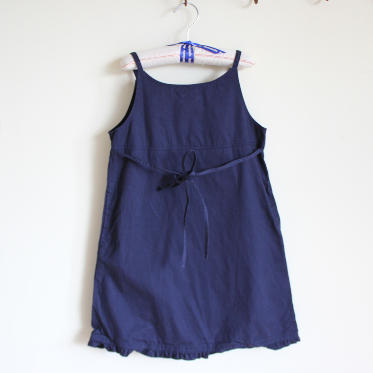 free shipping Beige navy blue belt gentlewomen spaghetti strap top vest girls clothing