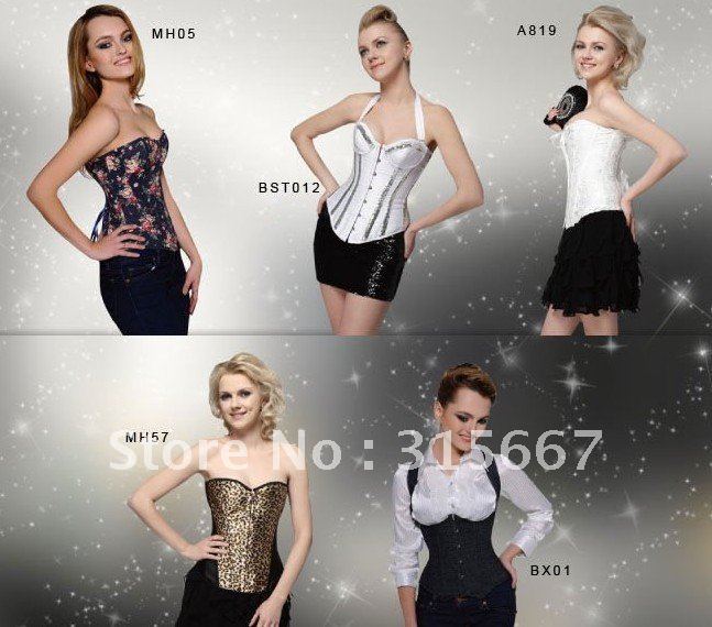 Free shipping,Best quality corset,nice color,mix order over five pcs,could be get  special gift