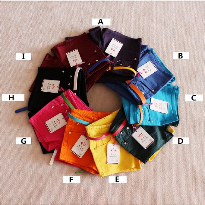 Free Shipping Best Selling Women's Colorful Candy Pencil short Pant/Hot Pant many color free choose 1pcs/lot