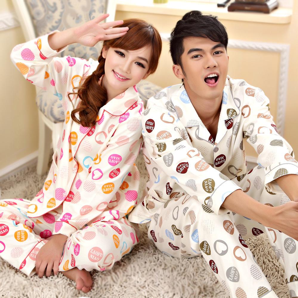 Free shipping Bird lovers sleepwear spring and autumn long-sleeve 100% cotton at home service turn-down collar lounge set