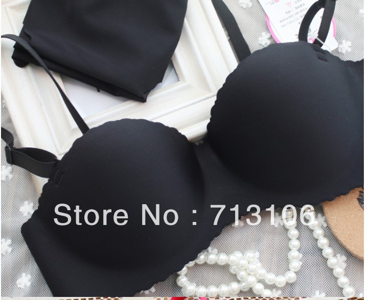 Free  shipping black color  woman sexy seamless comfortable  woman underwear bra set