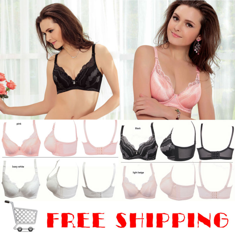 Free shipping black & pink bra ladies bra sexy LACE bra women's bras size: 34 36 38 40 C-CUP SKU: WX039