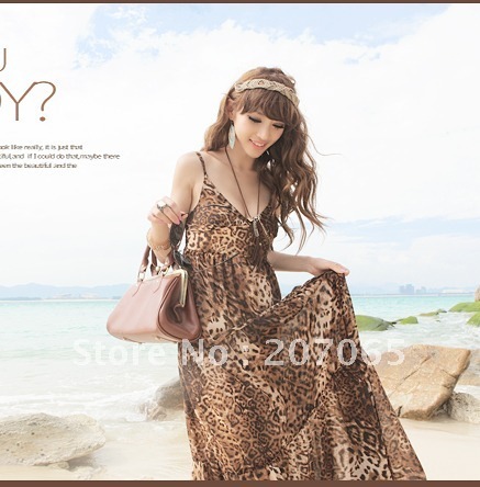 Free shipping bohemia full dress,chiffon maxi  dress