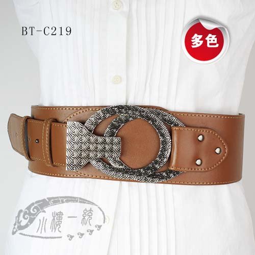 Free shipping BOHO Women Interlocking Buckle Leather X Wide Hip Belt  rBT-C219r Fashion Belt