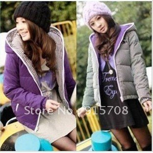 Free shipping! Both sides wear a down jacket coat winter coat sweater jacket cotton