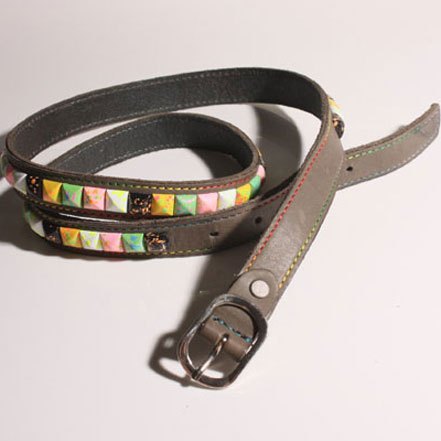 Free Shipping Brief waist decoration all-match fashion cowhide thin belt grey bohemia genuine leather female strap p025