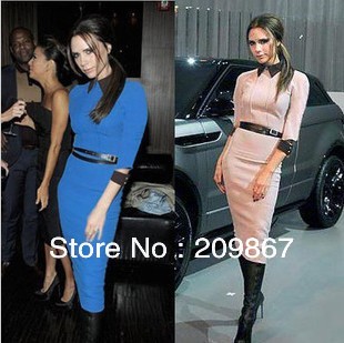 Free shipping British style Victoria women's fashion zipper half sleeves dresses K012