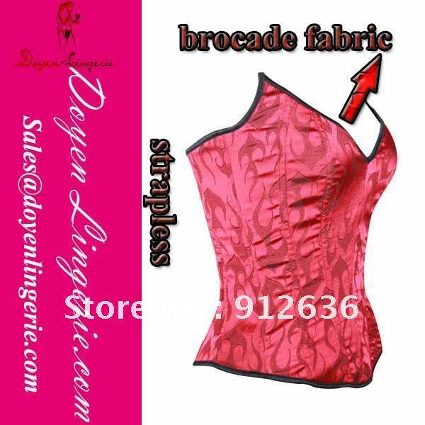 Free Shipping Brocade Red Sexy Corset Wholes and Retail