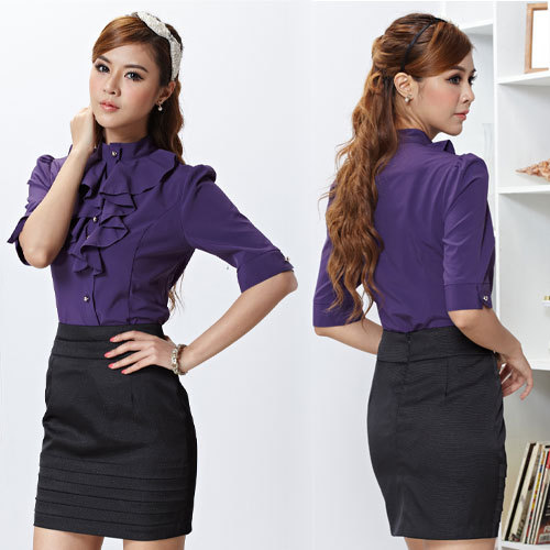 Free shipping Business formal work wear ol women's fashion short-sleeve set suit skirt 2012