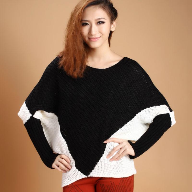 Free Shipping by CPAM-- Loose plus size sweater outerwear sweater women's batwing sleeve sweater winter