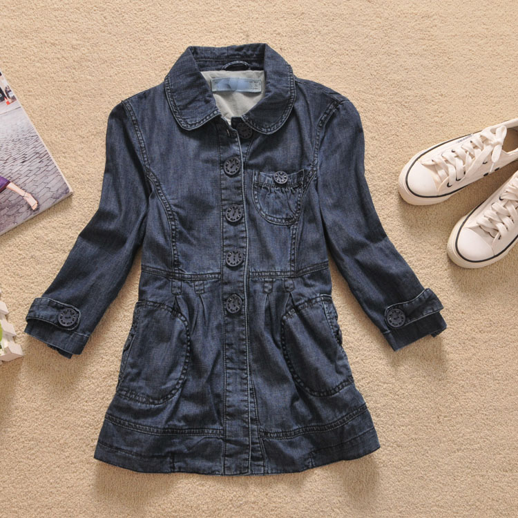 free shipping By35 2013 women's spring three-dimensional cut three quarter sleeve denim coat - 0.4