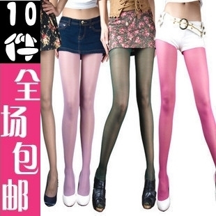 Free shipping byCPAM 2230 ultra-thin Core-spun Yarn Transparent pantyhose plus file basic stockings