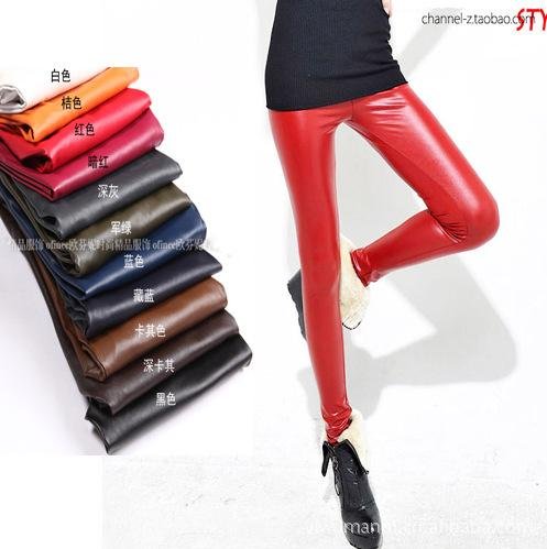 Free shipping!Candy Color leggings/Europe/America style gloss imitation leather colorful women leggings,High Elasticity