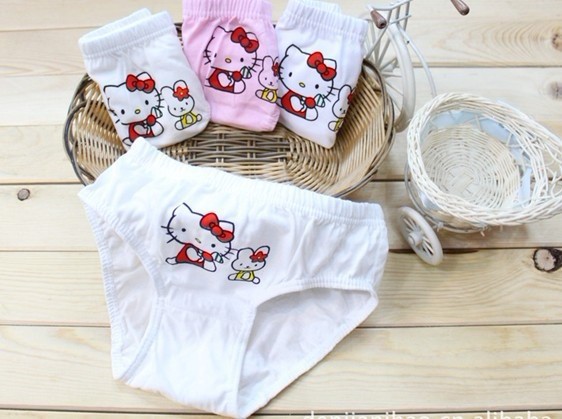 Free shipping Cartoon Girls Briefs wholesale 100% cotton 12pcs/lot