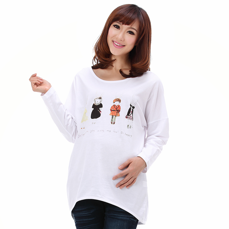 free shipping casual 100% cotton Maternity clothes / Pregnant women long-sleeve T-shirt / basic shirt M005