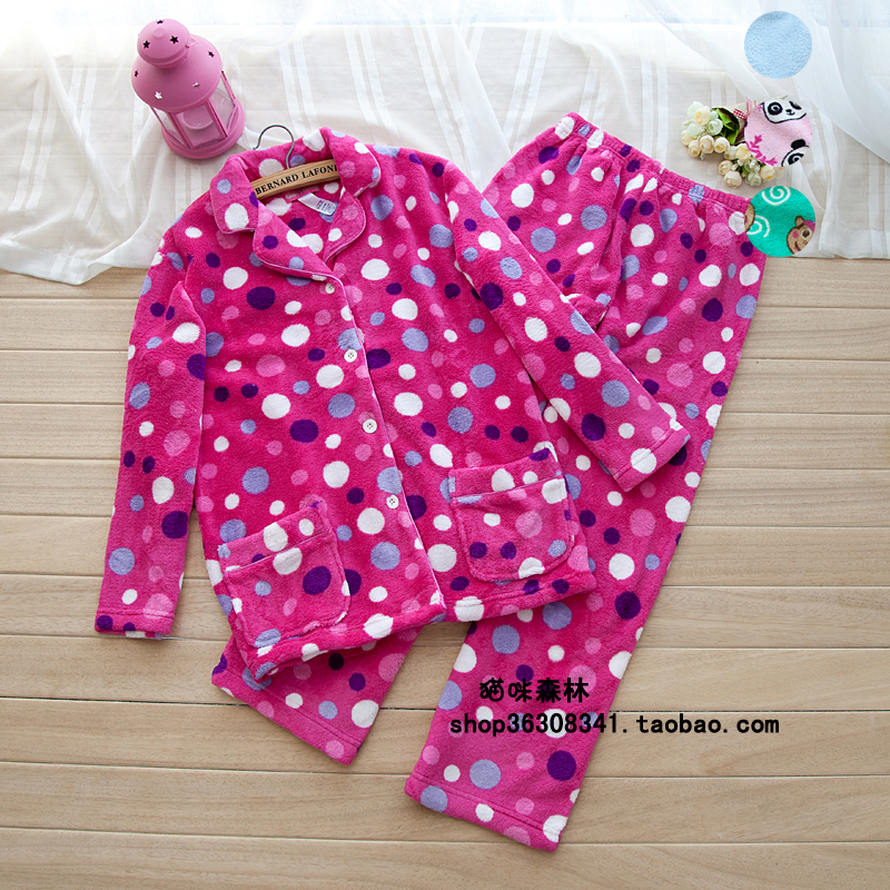 free shipping Cattle pattern coral fleece lounge set 0.52kg