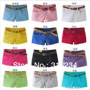 Free shipping CBRL 17colors hot pants colorful summer shorts ultra-low price short pants