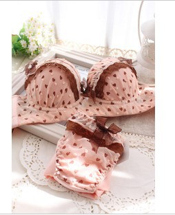 Free shipping Chiffon heart-shaped lace brassiere On thin under thick bra lovely and sexy underwear lingerie BR-029