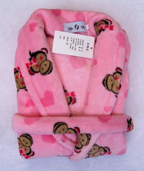 free shipping Child coral fleece sleepwear robe coral fleece bathrobe bathrobes coral fleece lounge