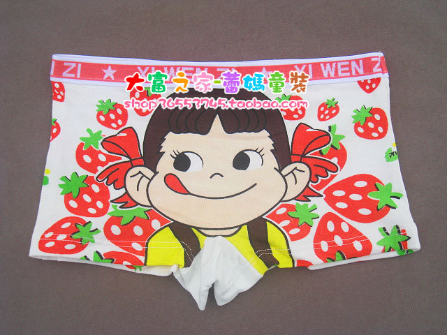 Free shipping Child panties female child trunk child cartoon 100% cotton baby panties small shorts underwear strawberry