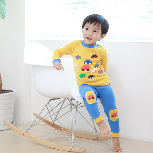 free shipping Child sleep se t baby lounge little boy car autumn and winter 100% cotton underwear