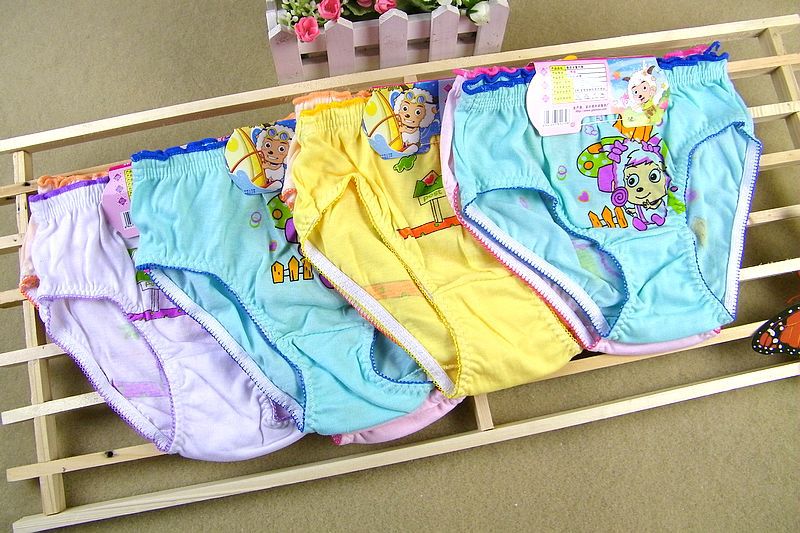 free shipping Children panties female goat cotton print ploughboys panties shorts 10pcs/lot