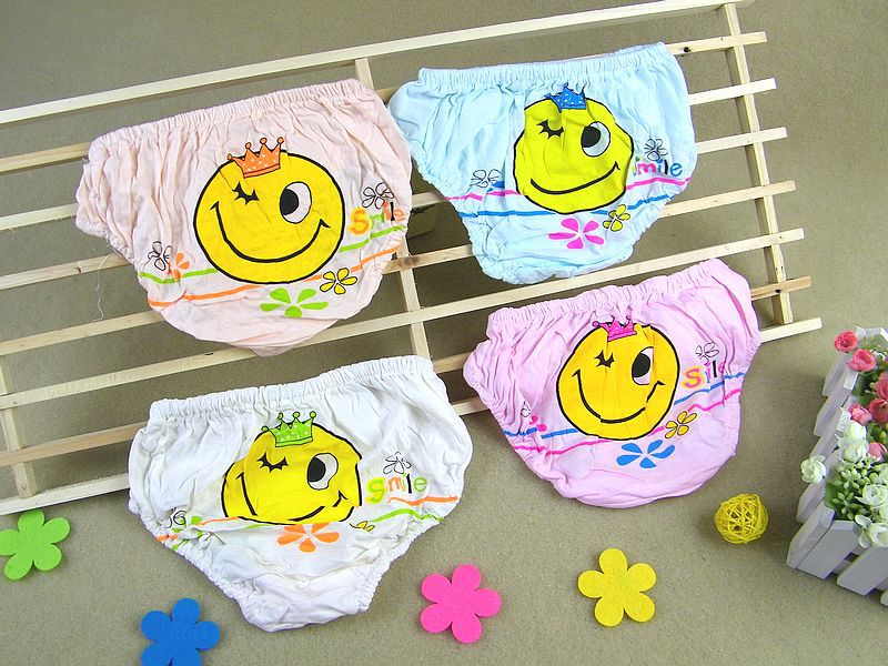 free shipping Children panties smiley 100% cotton print ploughboys panties shorts bread pants 2903 10pcs/lot