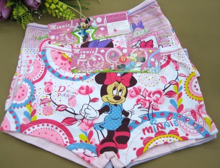 Free shipping / Children s underwear / cartoon briefs /Cartoon Girls Cotton Boxer Briefs/D-96-261