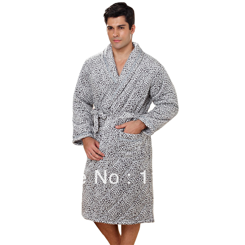 Free Shipping Chinese Pajama Robes Winter Couples Pajamas Male Robe