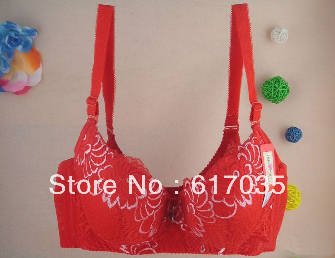 Free Shipping Chinese Push Up Sexy Embroidery Fashion Ladies' Underware C cup 34-40 WNBK-8560