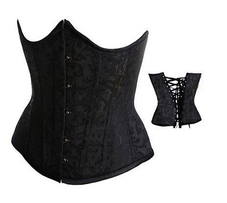 Free shipping!! Cincher Underbust Corset Black sexy lingerie wholesale retail 8172