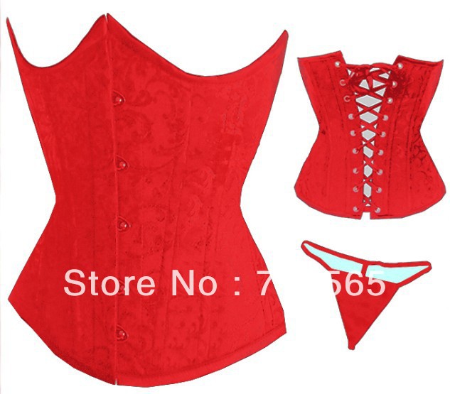 Free shipping!! Cincher Underbust Corset red body lift shaper sexy lingerie wholesale retail