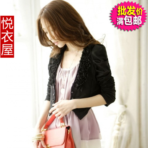 Free Shipping Clothing lo guangzhou clothes clothing elegant women's small suit jacket cardigan short design Wholesale