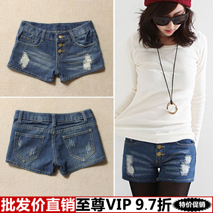 Free Shipping Clothing yi  clothes 2013 women's fashion denim shorts hot trousers wholesale