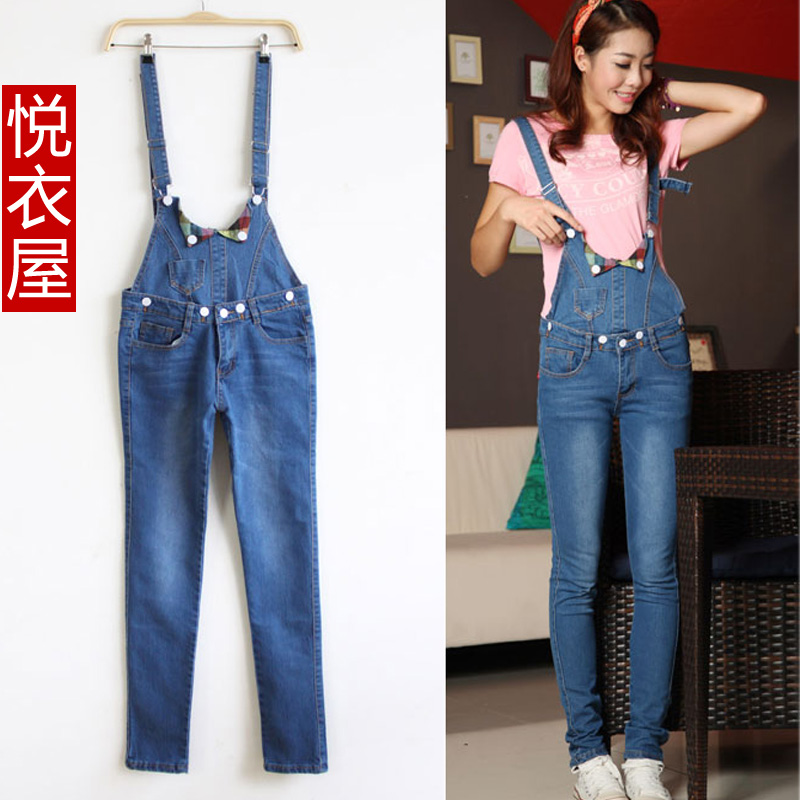 Free Shipping Clothing yi  clothes bib pants loose casual jeans wholesale