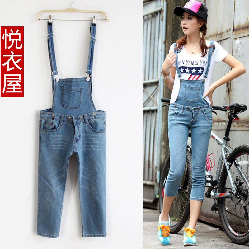 Free Shipping Clothing yi clothes clothing in  capris denim bib pants wholesale